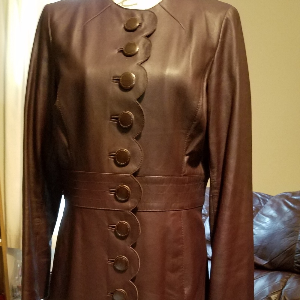 Supersoft Leather Coat, Beautiful Maroon, Fabulous